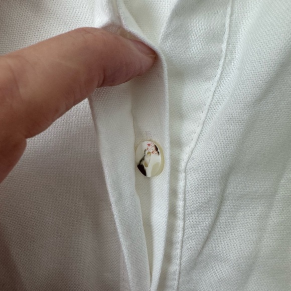 Pure Jill 100% Cotton White Button Down Shirt XL Oversized Minimalist Tunic - Picture 8 of 11